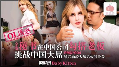 【蜜桃影像传媒】・PMU-004・金发秘书在中国公司勾搭老板・骚穴满溢大喊老板我还要・Baby KItten